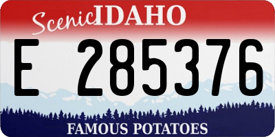 ID license plate E285376