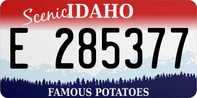 ID license plate E285377