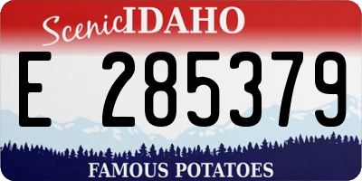 ID license plate E285379