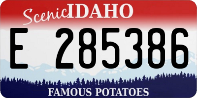 ID license plate E285386