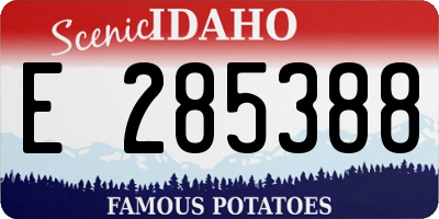 ID license plate E285388