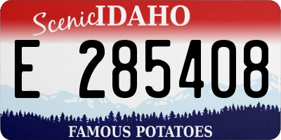 ID license plate E285408