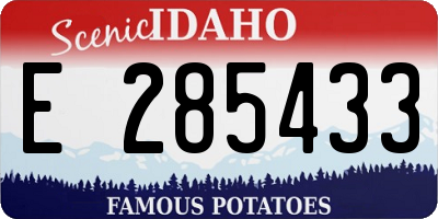 ID license plate E285433