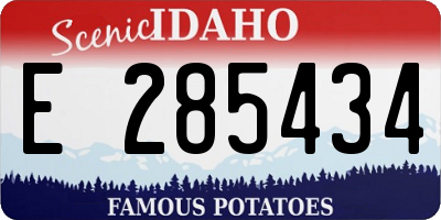 ID license plate E285434