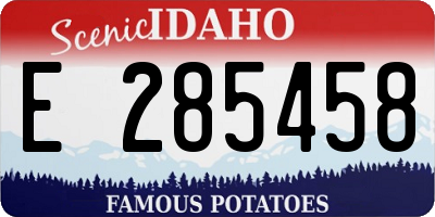 ID license plate E285458