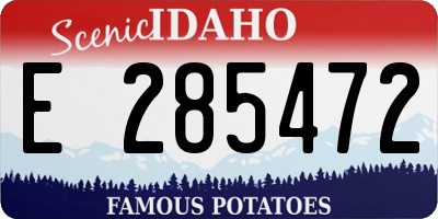 ID license plate E285472