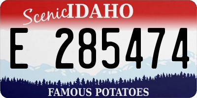 ID license plate E285474