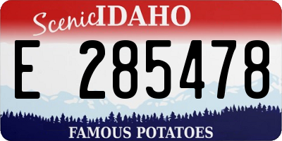 ID license plate E285478