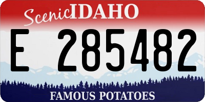 ID license plate E285482