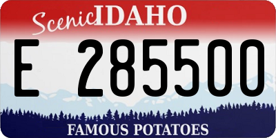 ID license plate E285500