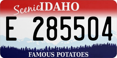 ID license plate E285504