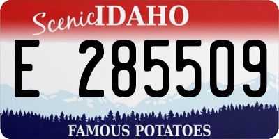 ID license plate E285509