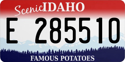 ID license plate E285510