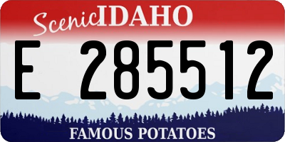 ID license plate E285512