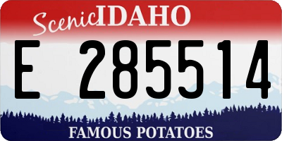 ID license plate E285514