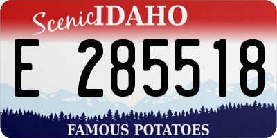 ID license plate E285518