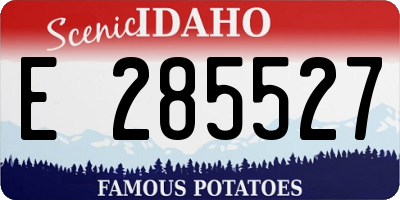 ID license plate E285527