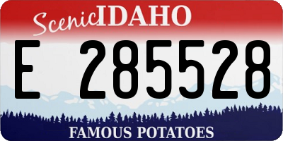 ID license plate E285528