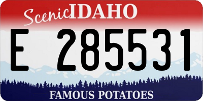 ID license plate E285531
