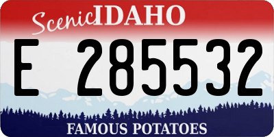 ID license plate E285532