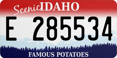 ID license plate E285534