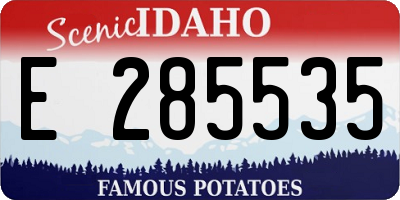 ID license plate E285535