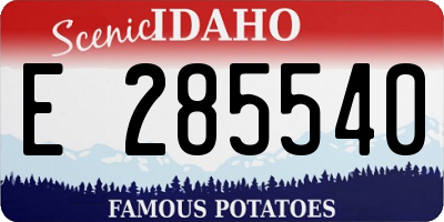 ID license plate E285540