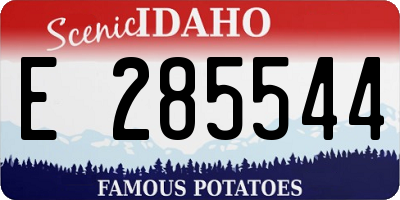 ID license plate E285544