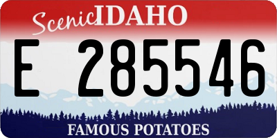 ID license plate E285546