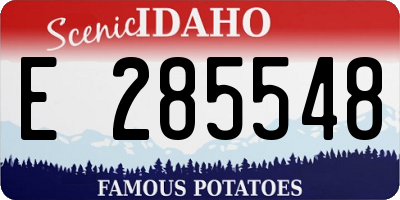 ID license plate E285548