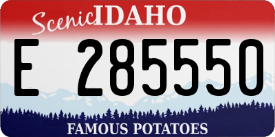 ID license plate E285550