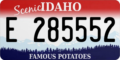 ID license plate E285552