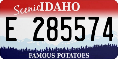 ID license plate E285574