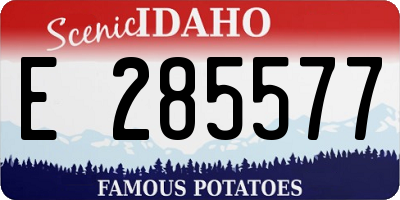 ID license plate E285577