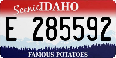 ID license plate E285592