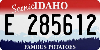 ID license plate E285612