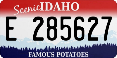 ID license plate E285627