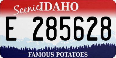 ID license plate E285628