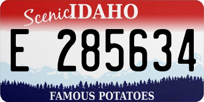ID license plate E285634