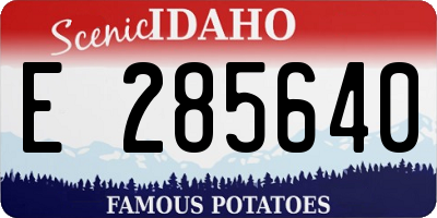 ID license plate E285640