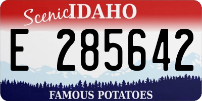 ID license plate E285642
