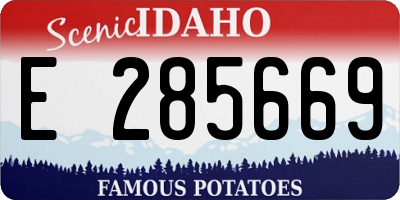 ID license plate E285669