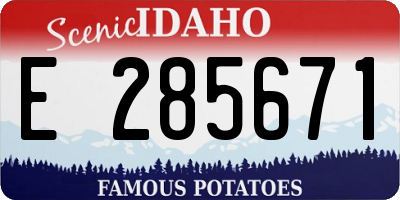 ID license plate E285671
