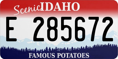 ID license plate E285672