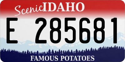 ID license plate E285681