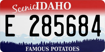 ID license plate E285684