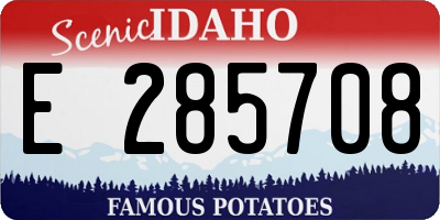 ID license plate E285708