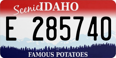 ID license plate E285740