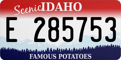 ID license plate E285753