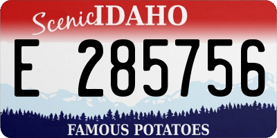 ID license plate E285756